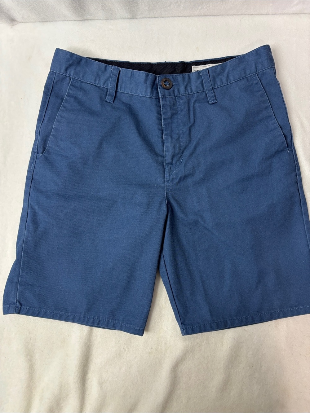 Volcom Men's Blue Flat-Front Chino Shorts